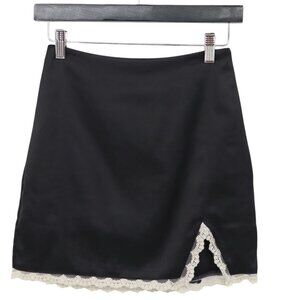 Adika Satin Slip Skirt Women XS Black Y2K Trashy Sexy Club Wear Going Out Witchy